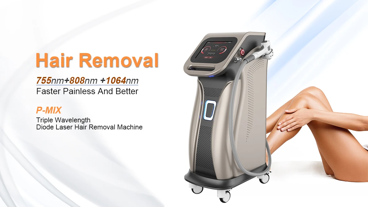 755nm 808nm  1064nm diode hair removal  machine